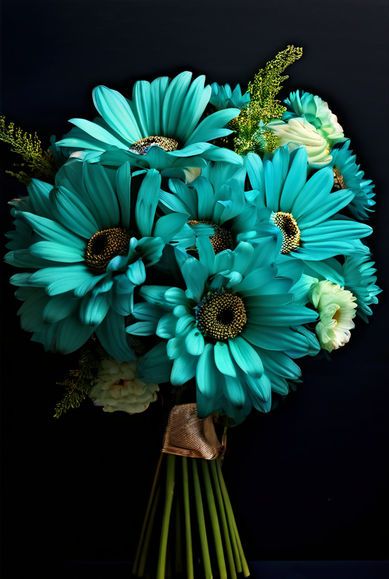 a Bouquet of Teal