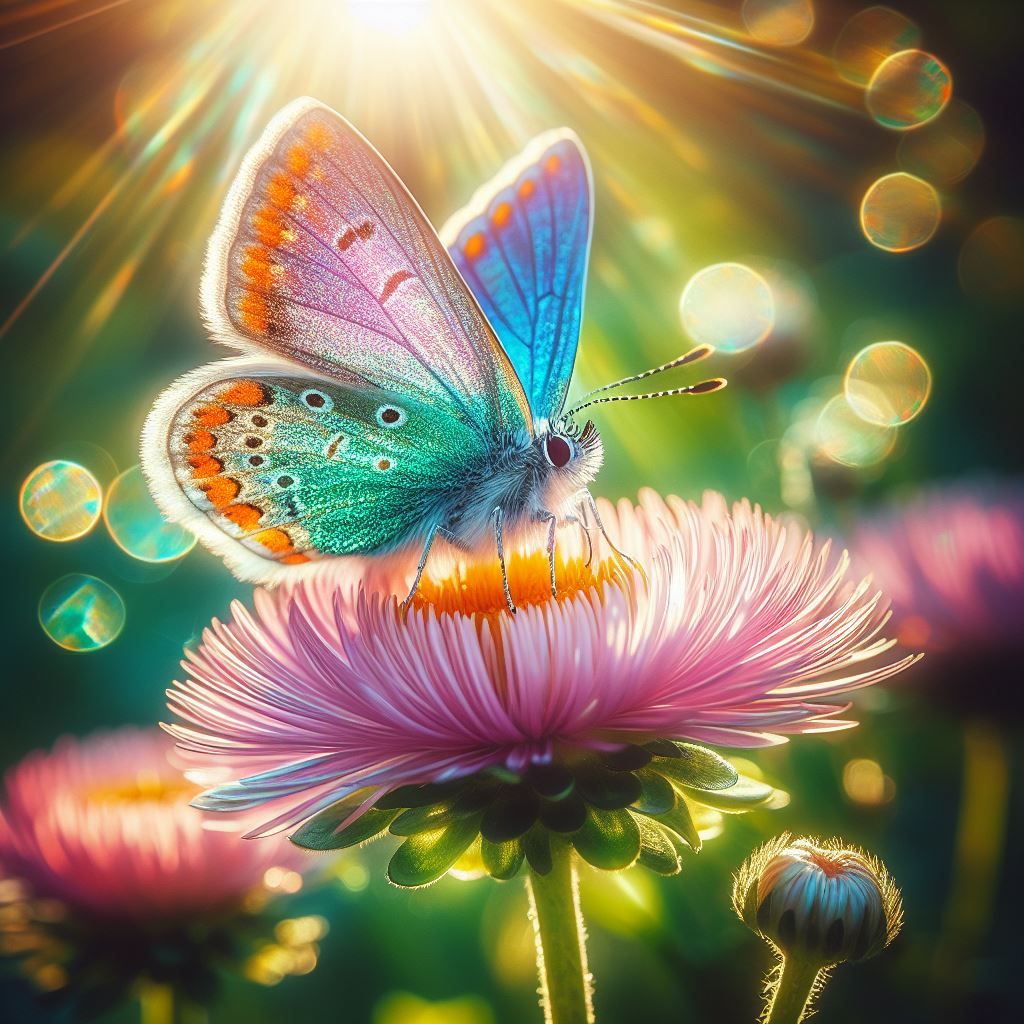 a butterfly spreads happiness