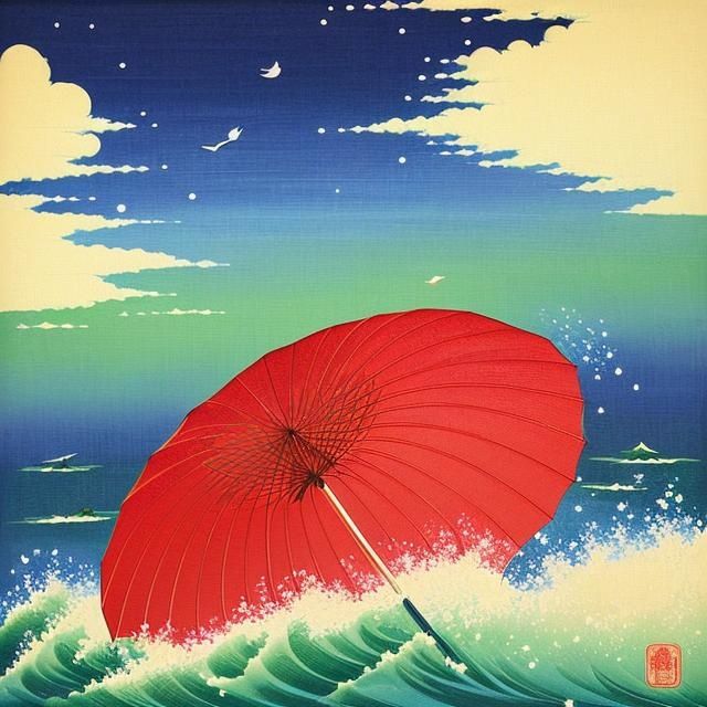 Umbrella on the Wave