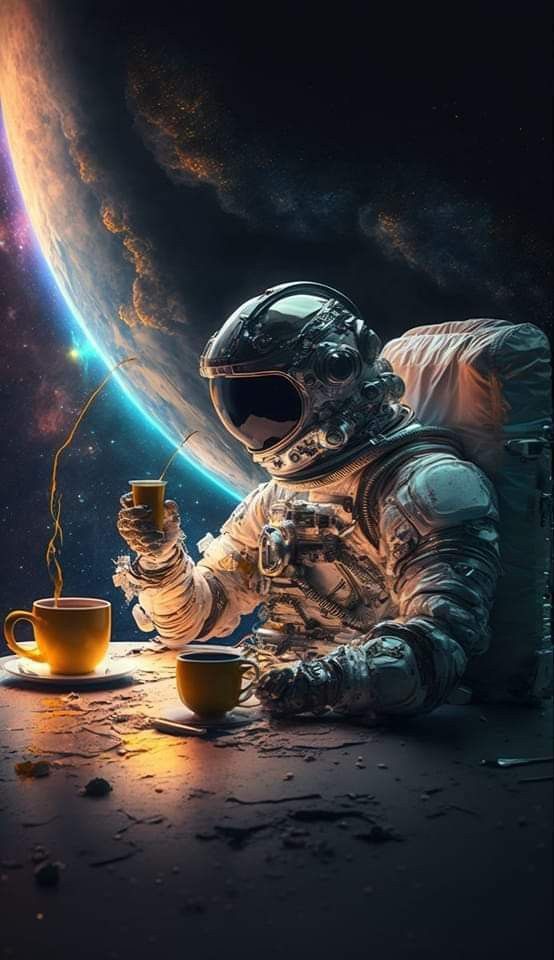 Drinking tea in space