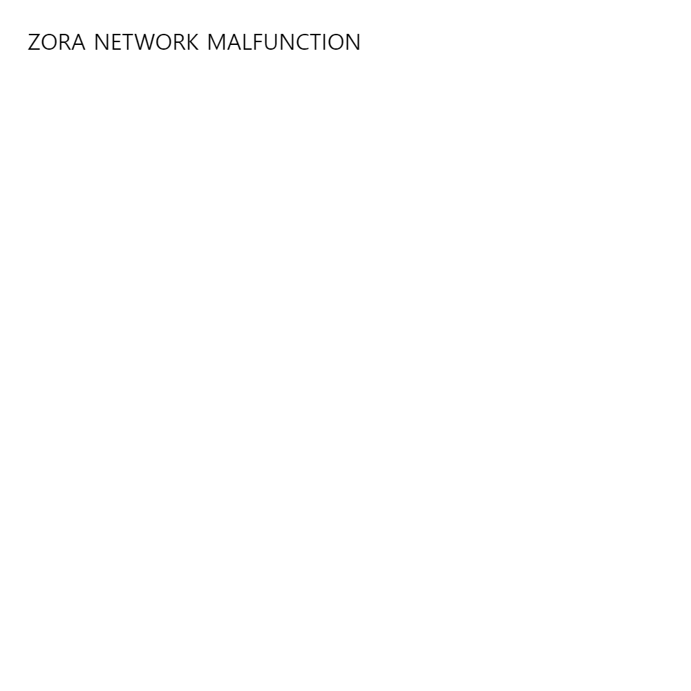 ZORA NETWORK MALFUNCTION