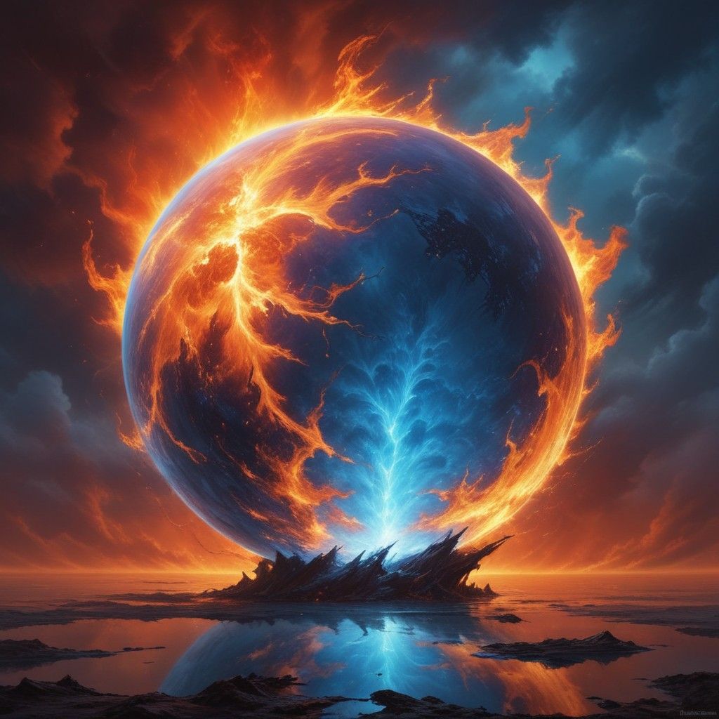 pikaso_texttoimage_BLUE-SPHERE-IN-FIREY-SKY