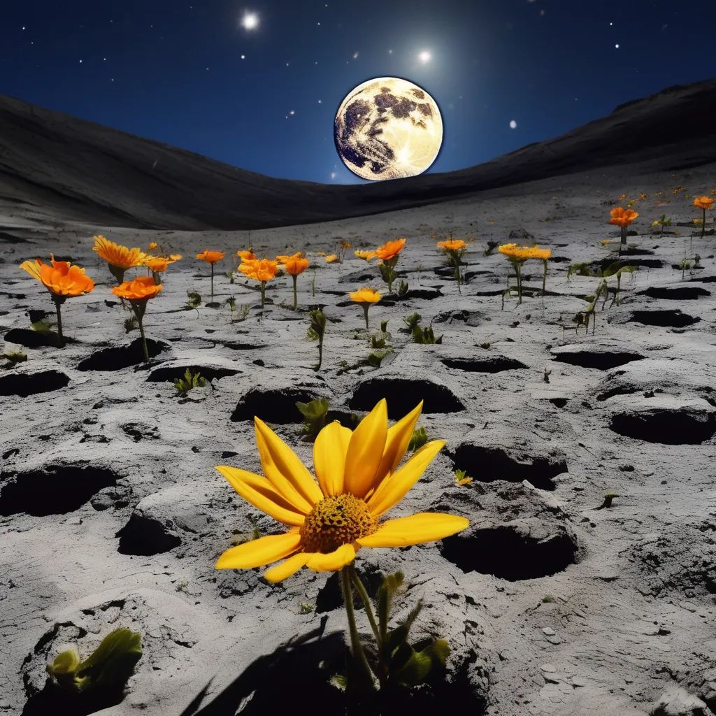 flower on the moon