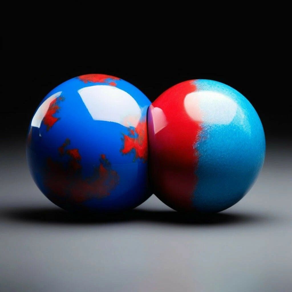 Red and blue