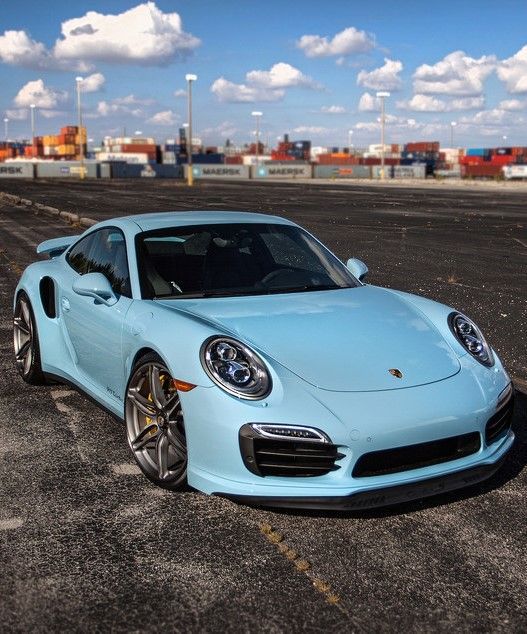 Blue porsche