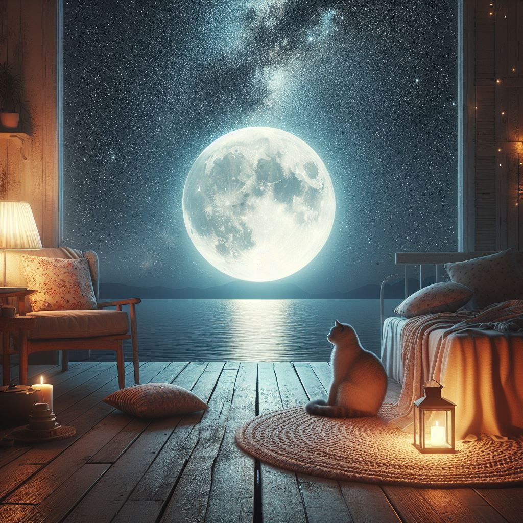 Moonlight cat