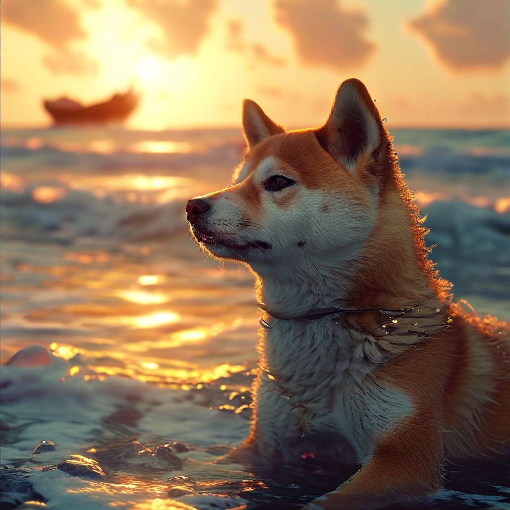 Shiba in the Sea