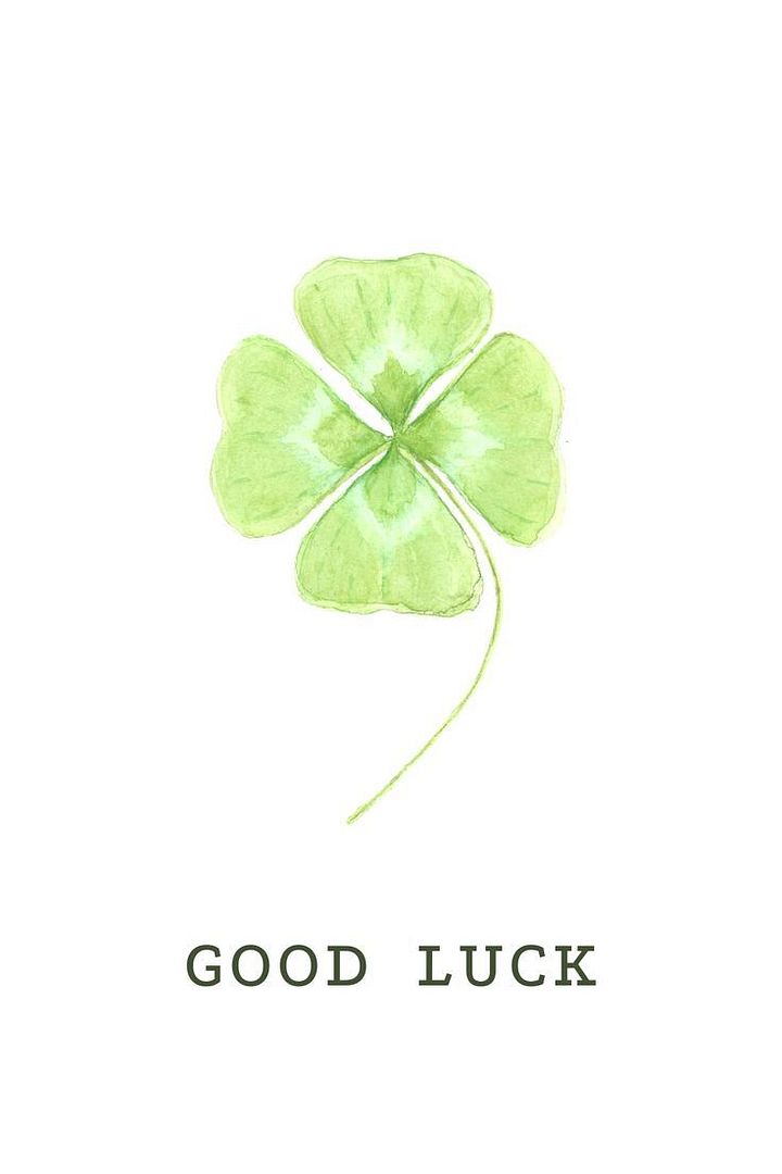 Watercolour Card Good Luck