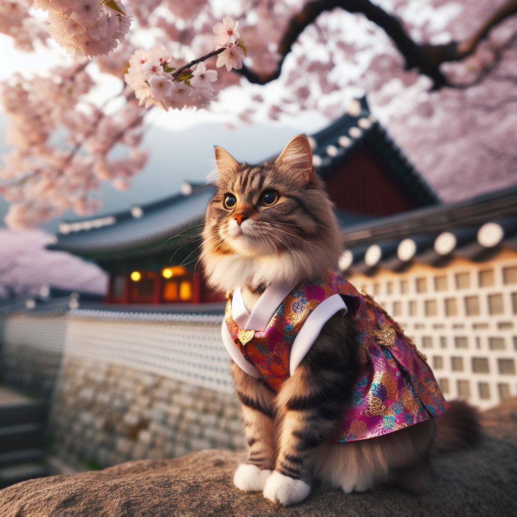 a cat sitting in front of a wall