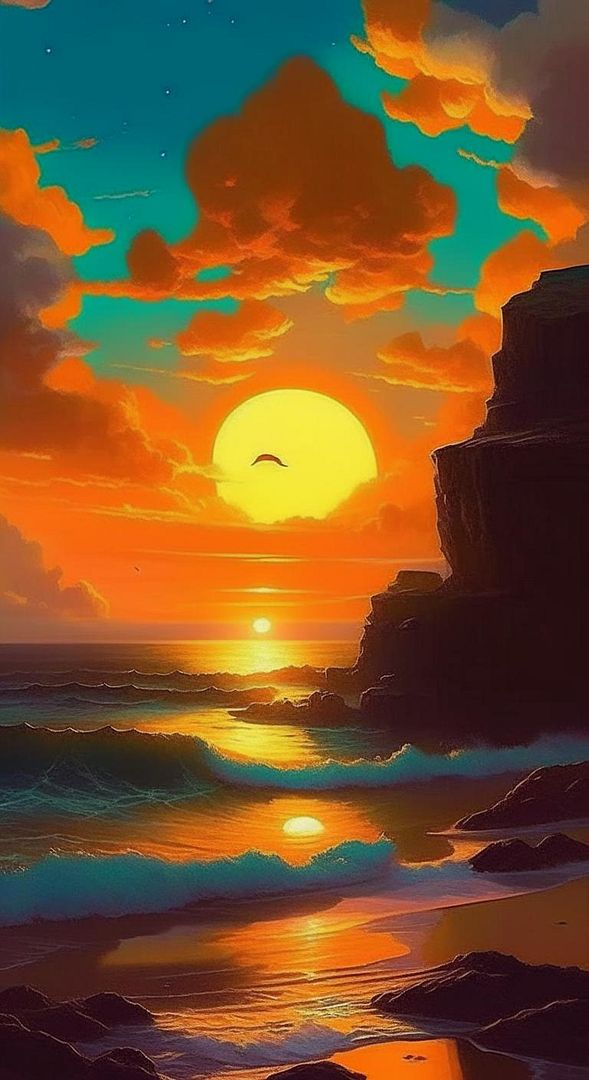 Sea sunset