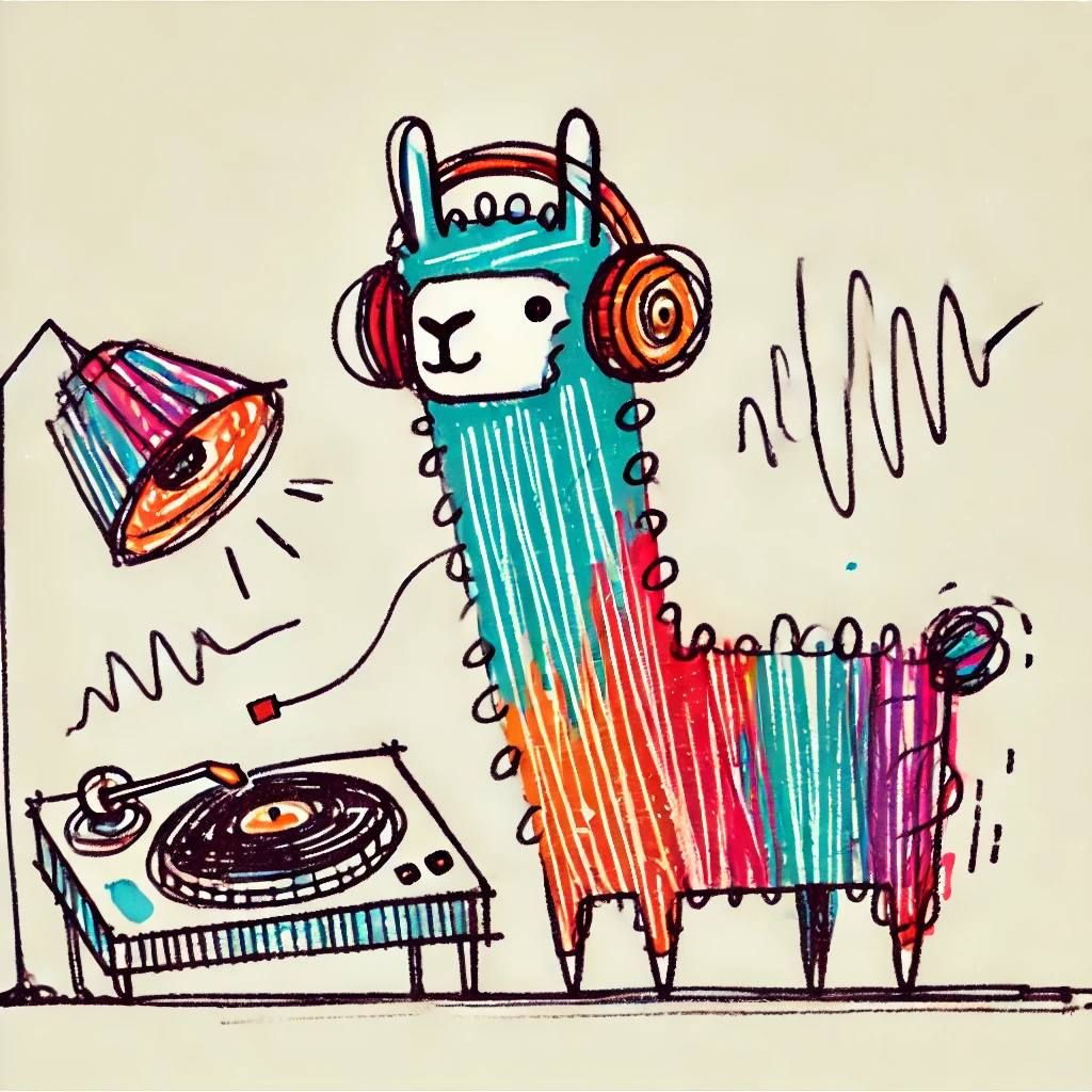 Llama on Vinyl: Musical Magic