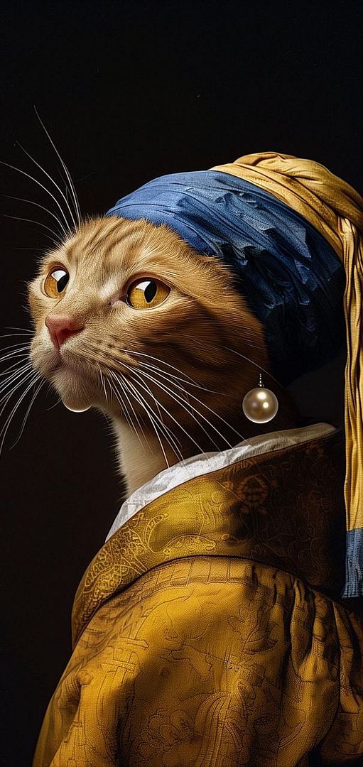 Cat with a Pearl Earring