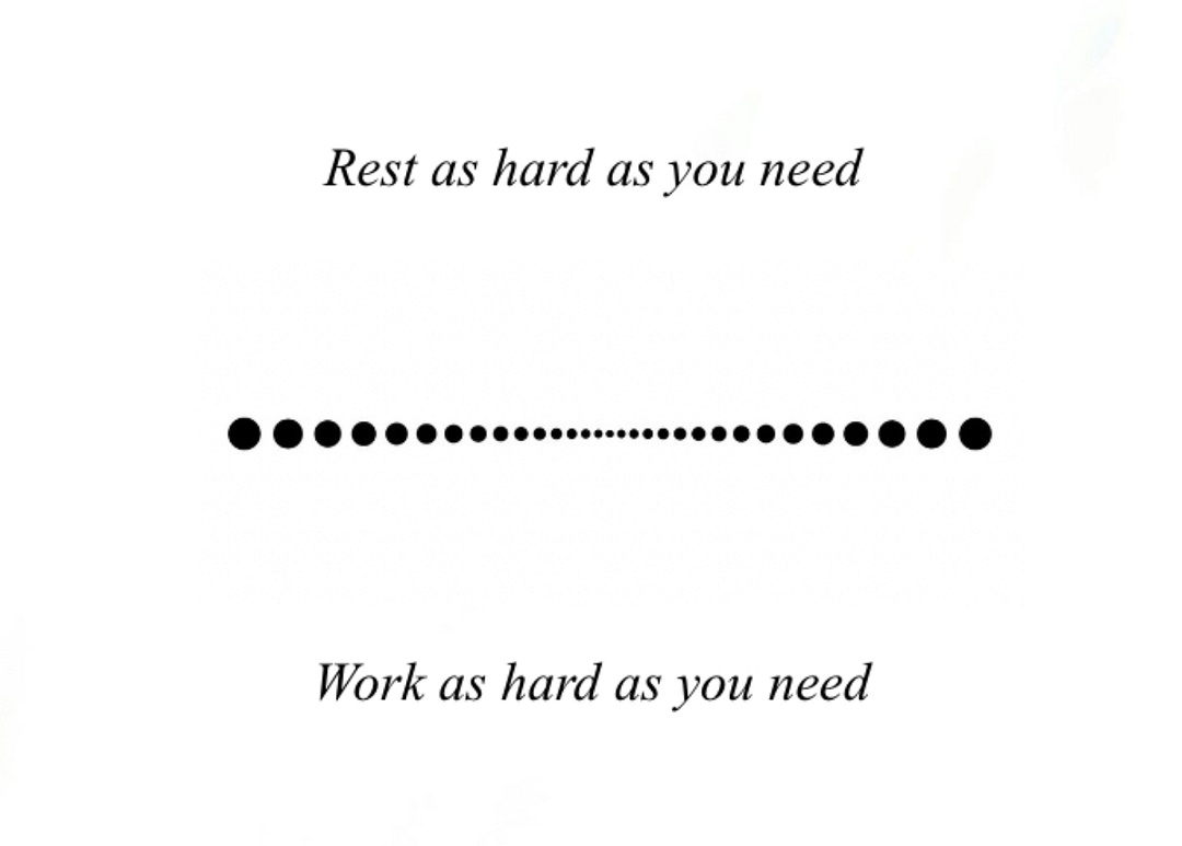 Rest hard ・・・Work hard