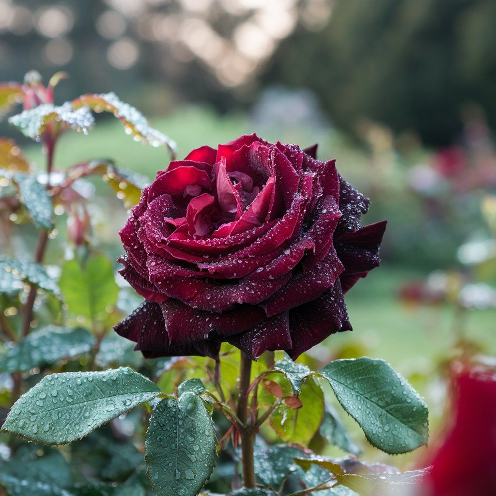 burgundy-rose-in-full-bloom