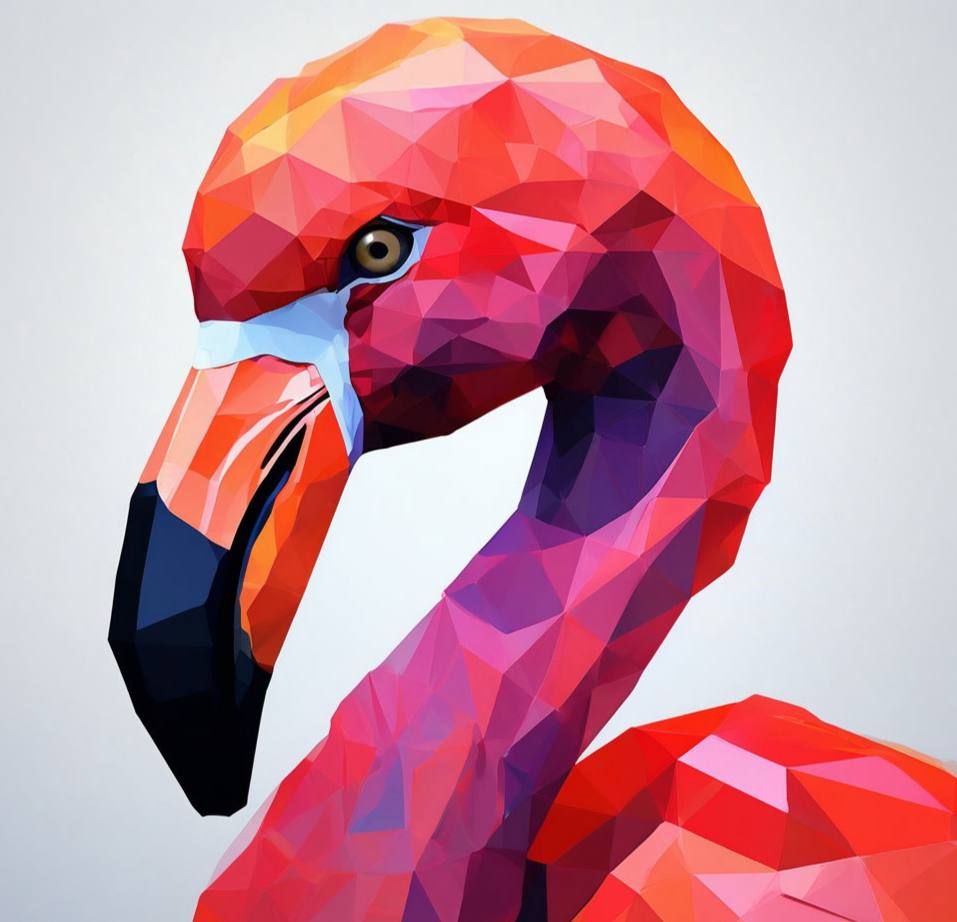 Polygonal Flamingo