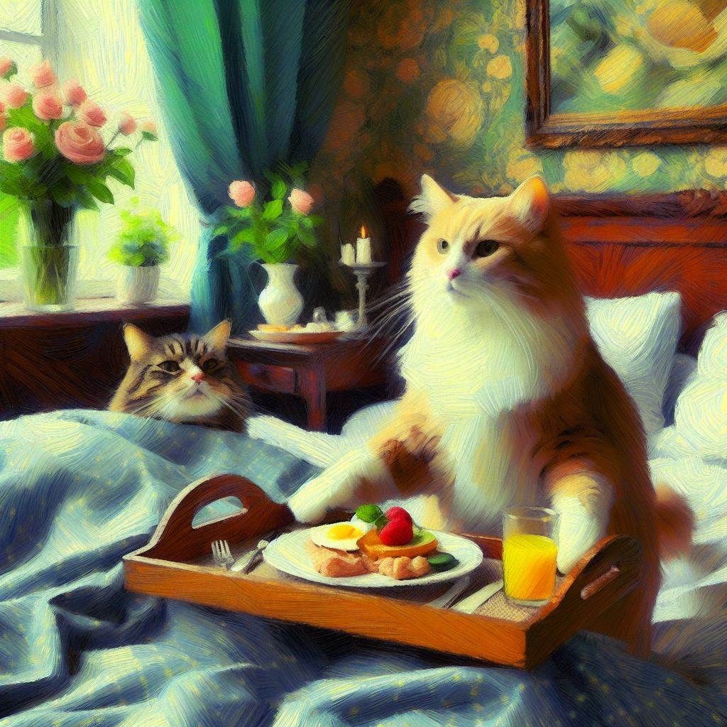 cat breakfast