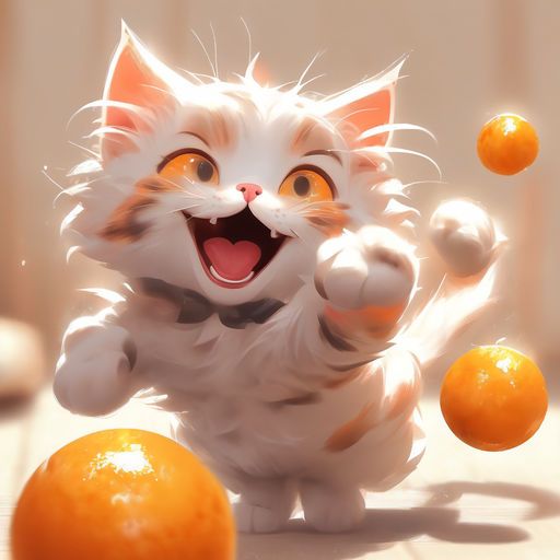 a-cute-cat-having-fun-with-an-orange-ball