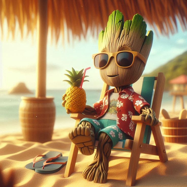 Groot is on vacation