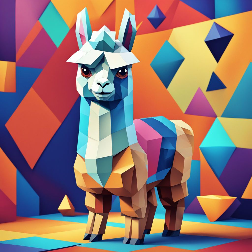 Alpaca cubism-inspired