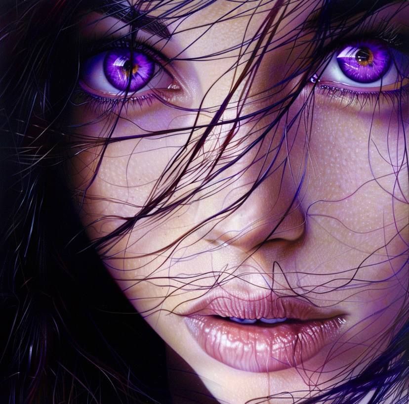 purple eyes