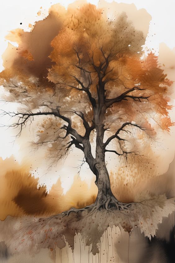 Watercolor tree