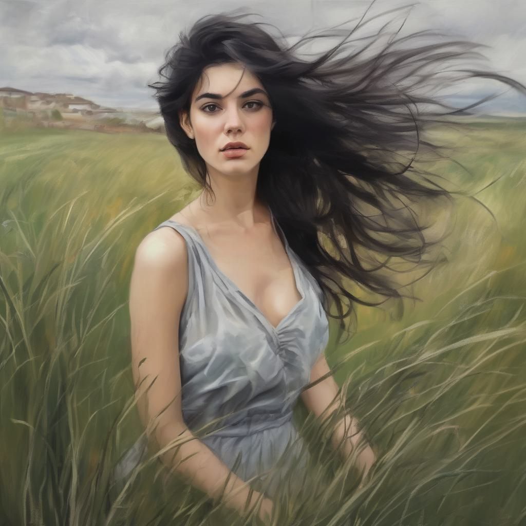 girl with the wind