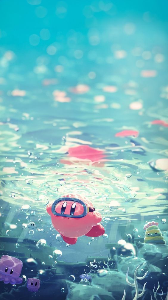 swimming kirby