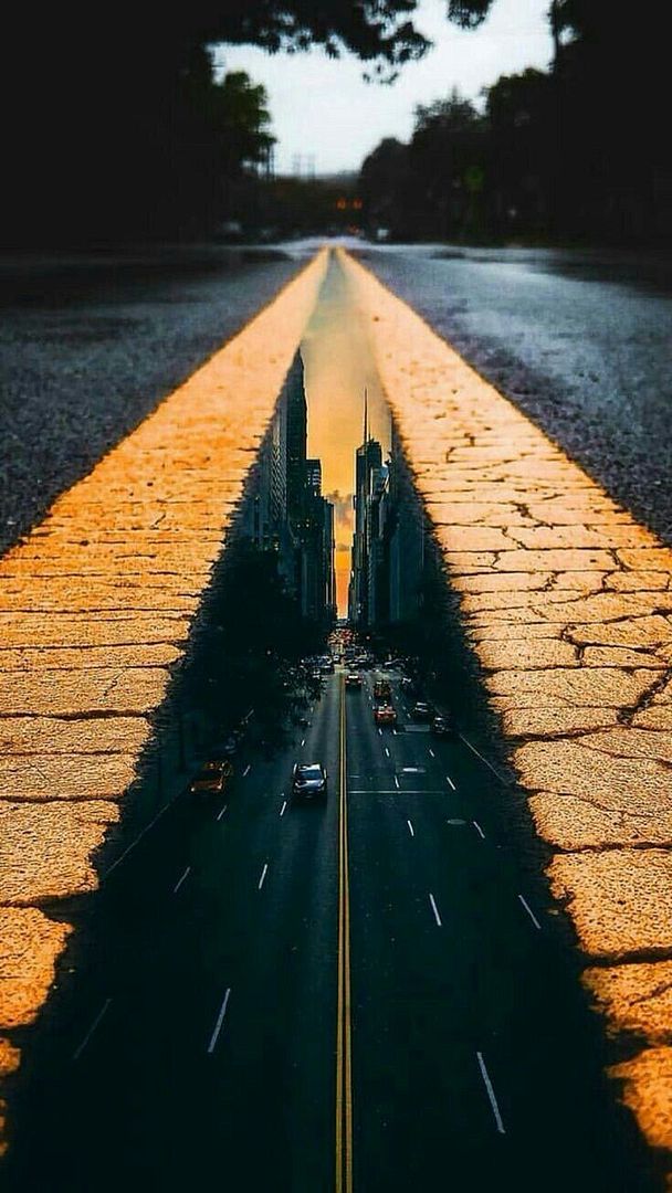 City under the road