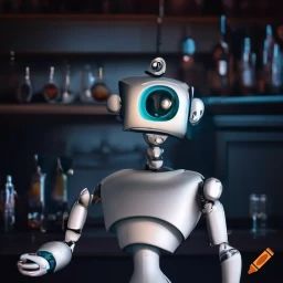 craiyon_172918_funny_cute_robot_in_bar