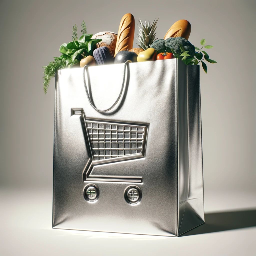 CHROME GROCERY BAG