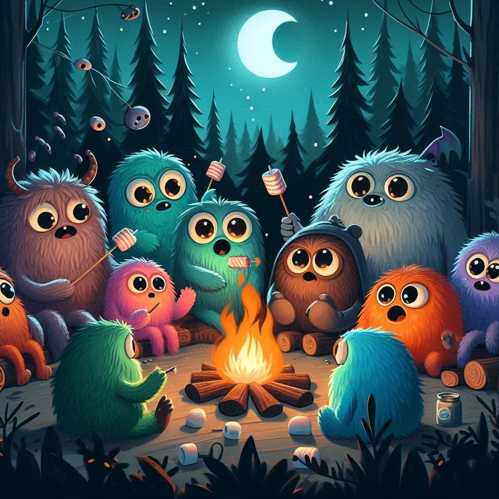 Friends around the campfire