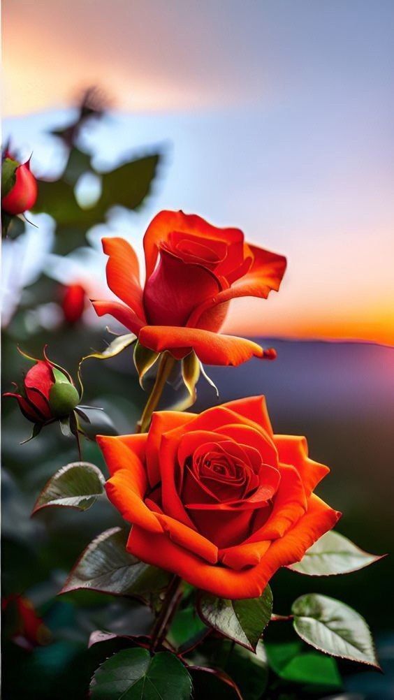 Orange roses