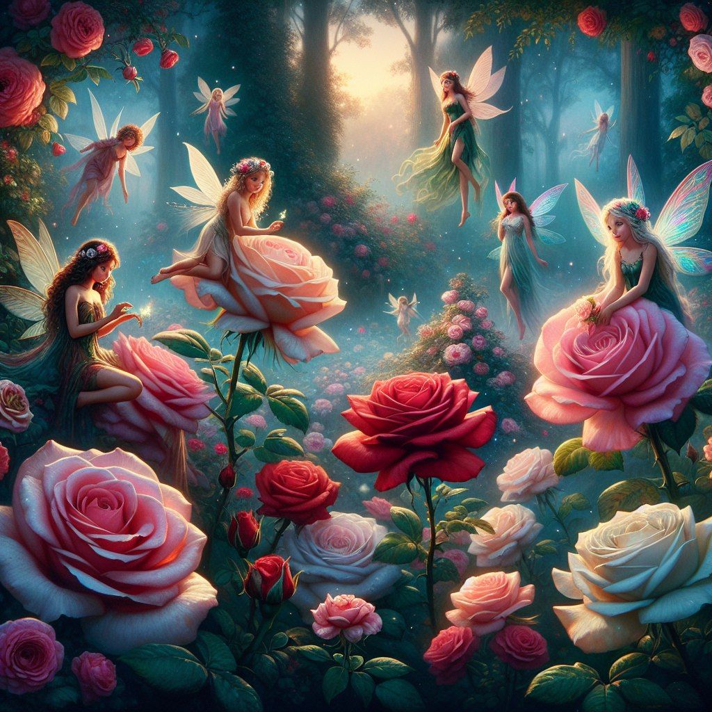 Fairies and roses)