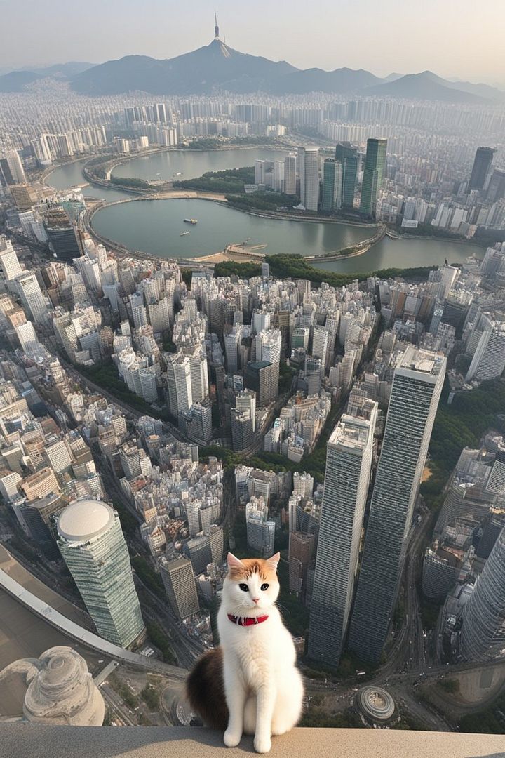 Cat seen from Lotte Tower