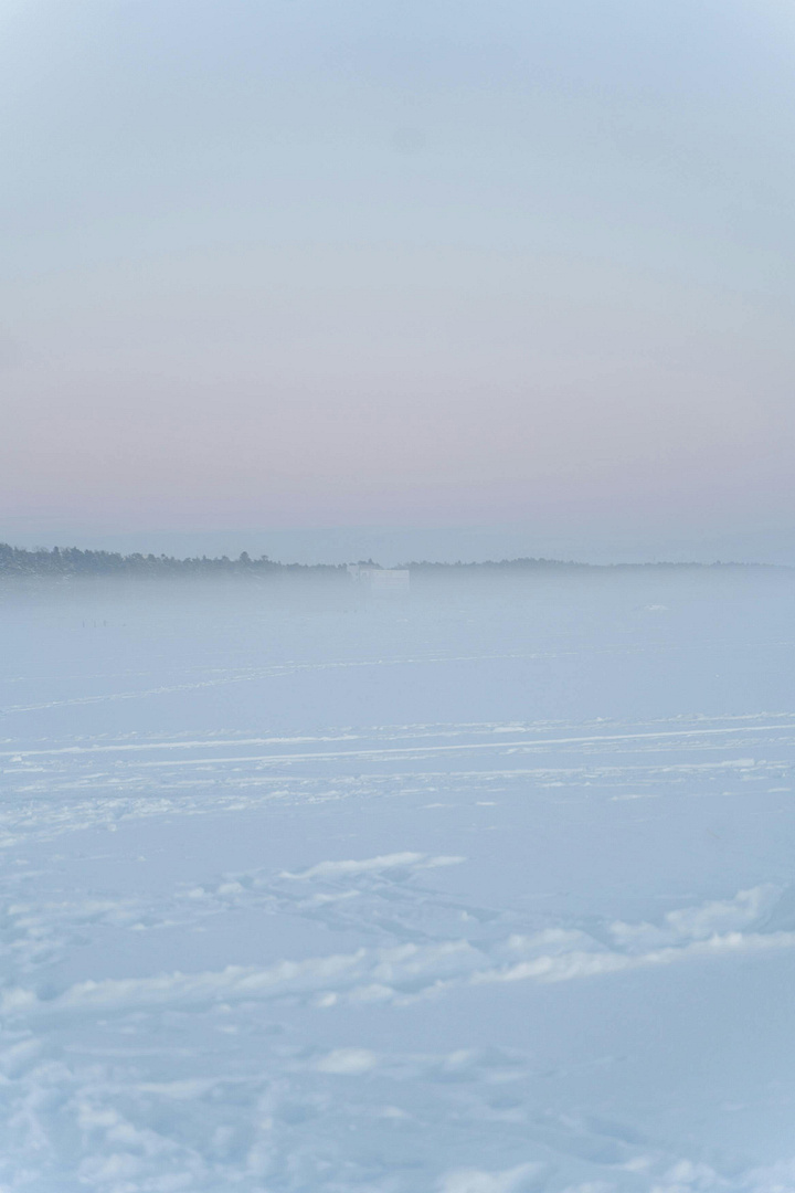 Winter in village