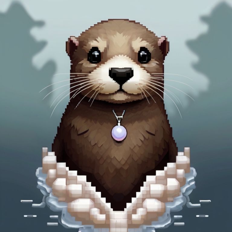 Otter loves pearls