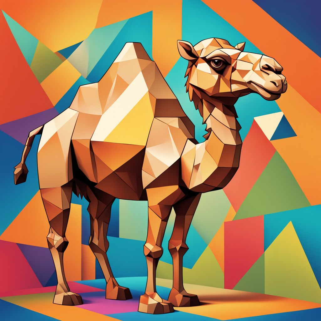 Camel cubism-inspired