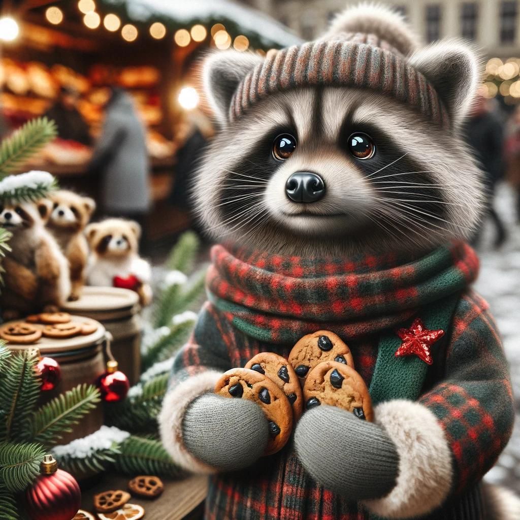 A_realistic_raccoon_at_a_Christmas_market,_holding