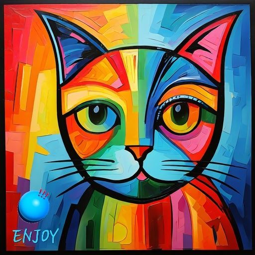 colorful cat