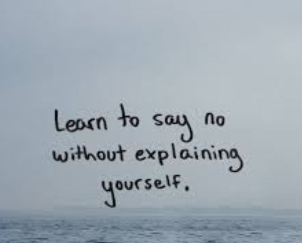 Learn say no!!!