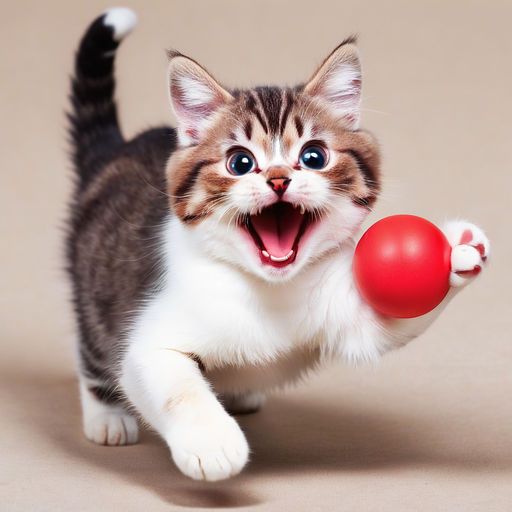 a-cute-cat-having-fun-with-a-red-ball