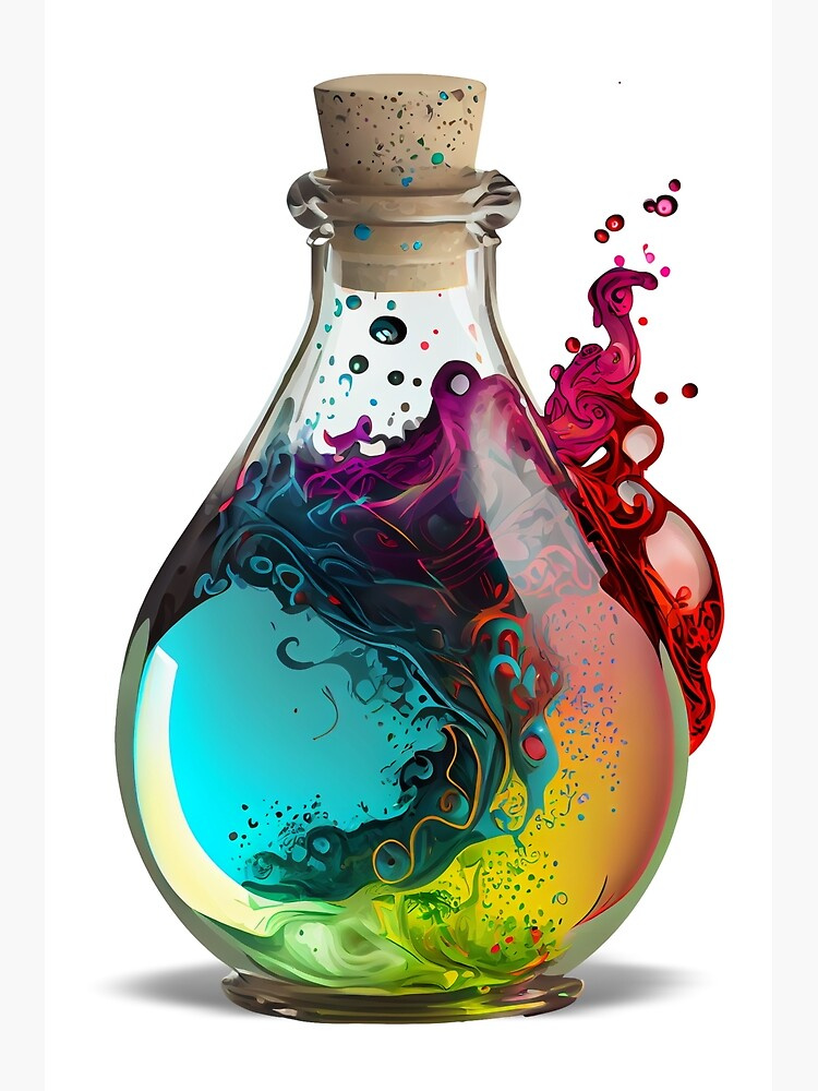 Colored Magic Potion Bottle