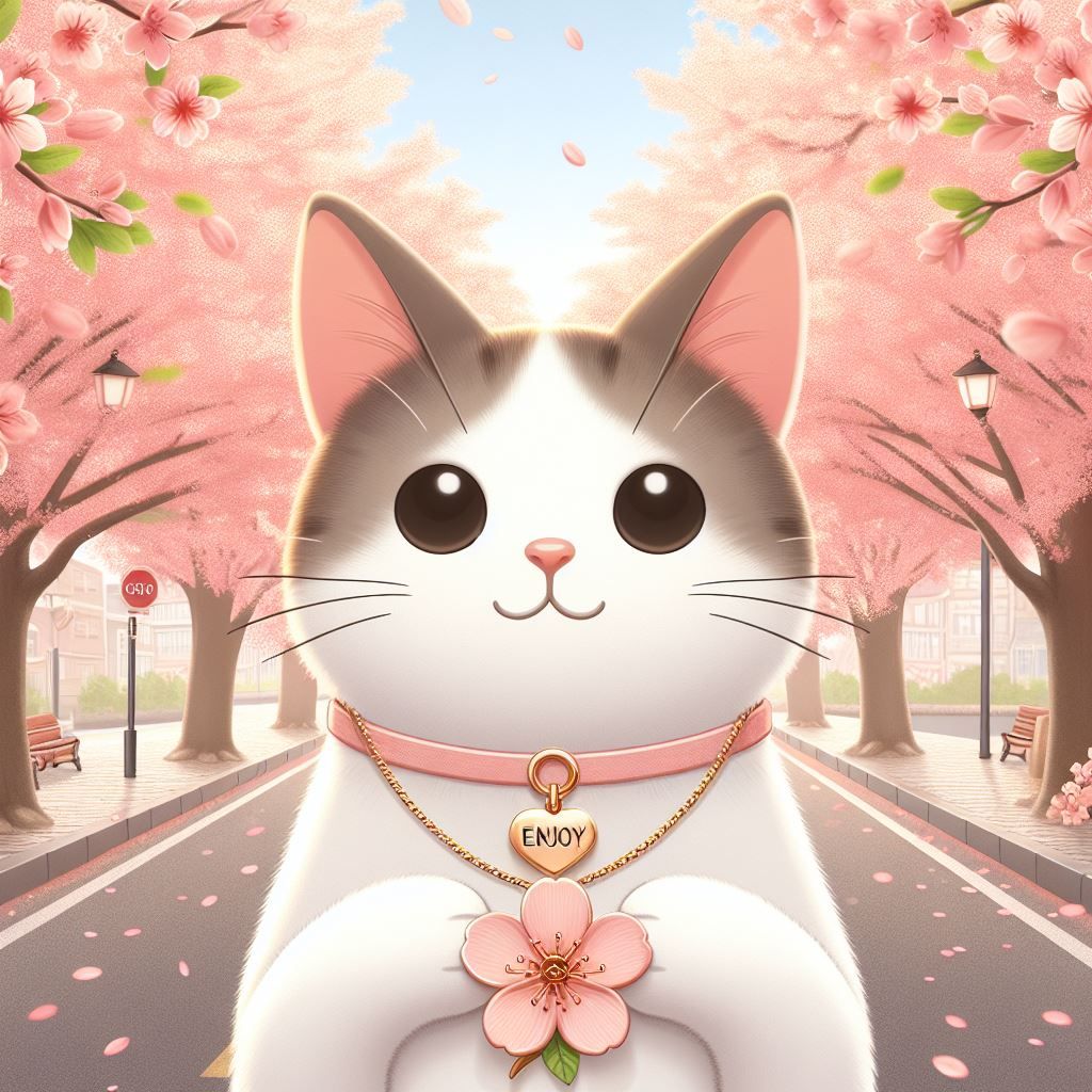 ENJOY CHERRY BLOSSOM CAT