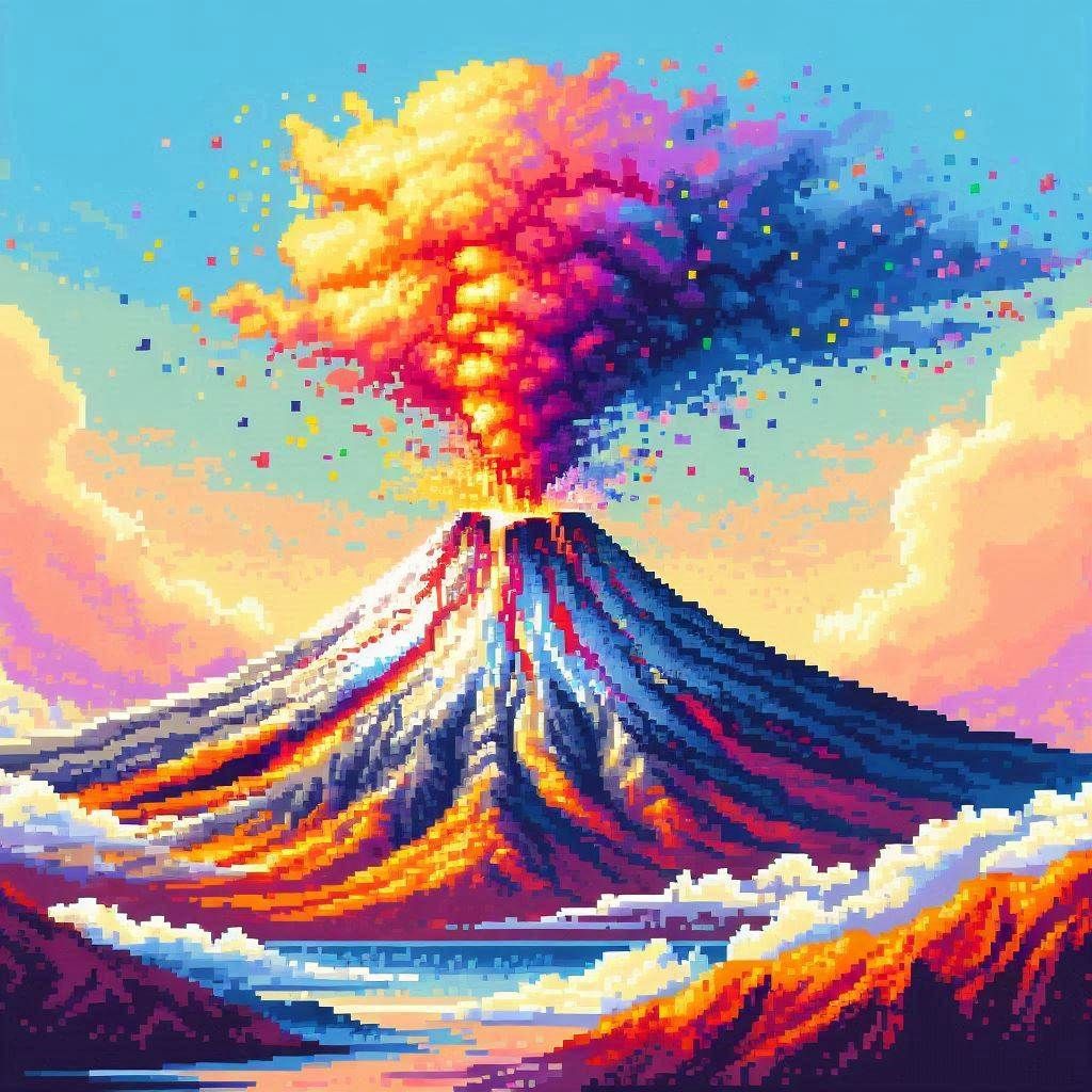 Colored Volcano