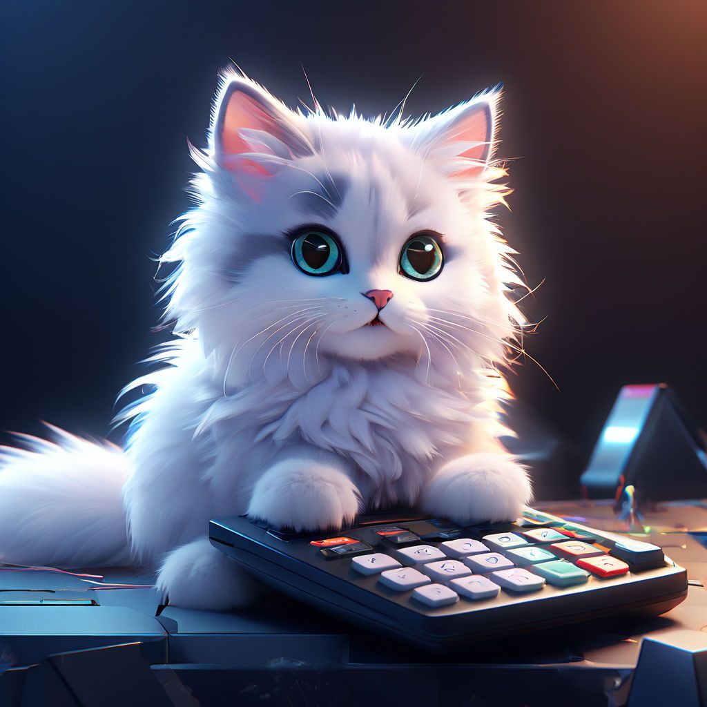 it-is-made-up-of-white-and-black-fur-and-a-cat-with-cute-eyes-knocks-on-the-calculator-low-poly-i