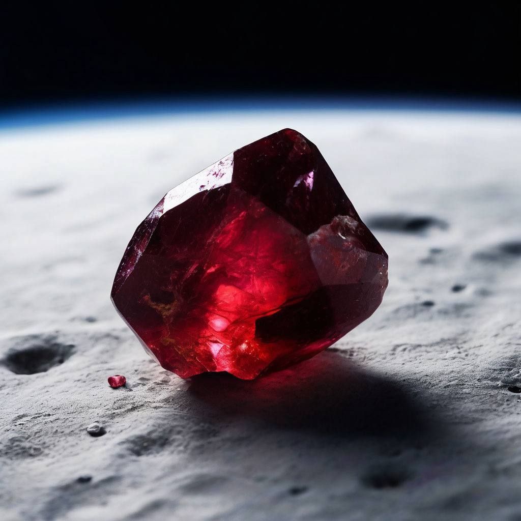 Garnet stone. To the moon