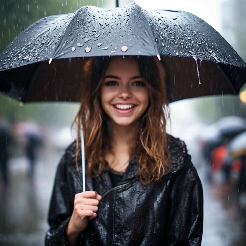 Girl and umbrella