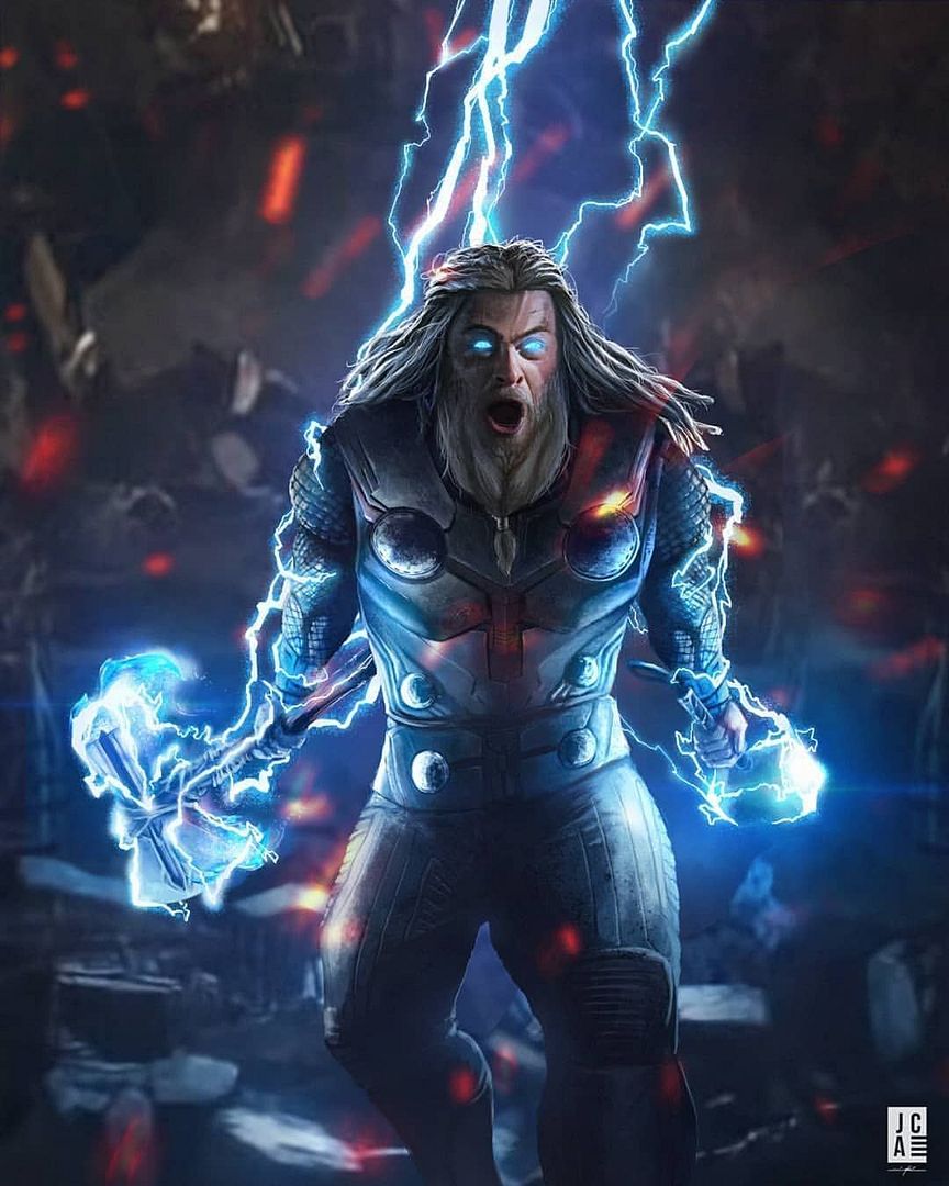 Thor - son of Odin, king of Asgard, god of thunder and lightning, strongest of the Avengers