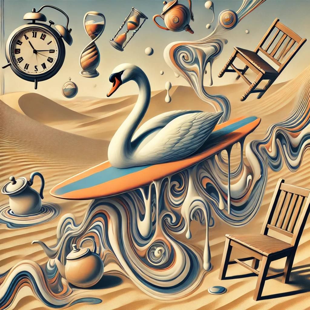 Swan Surfing the Sandwaves