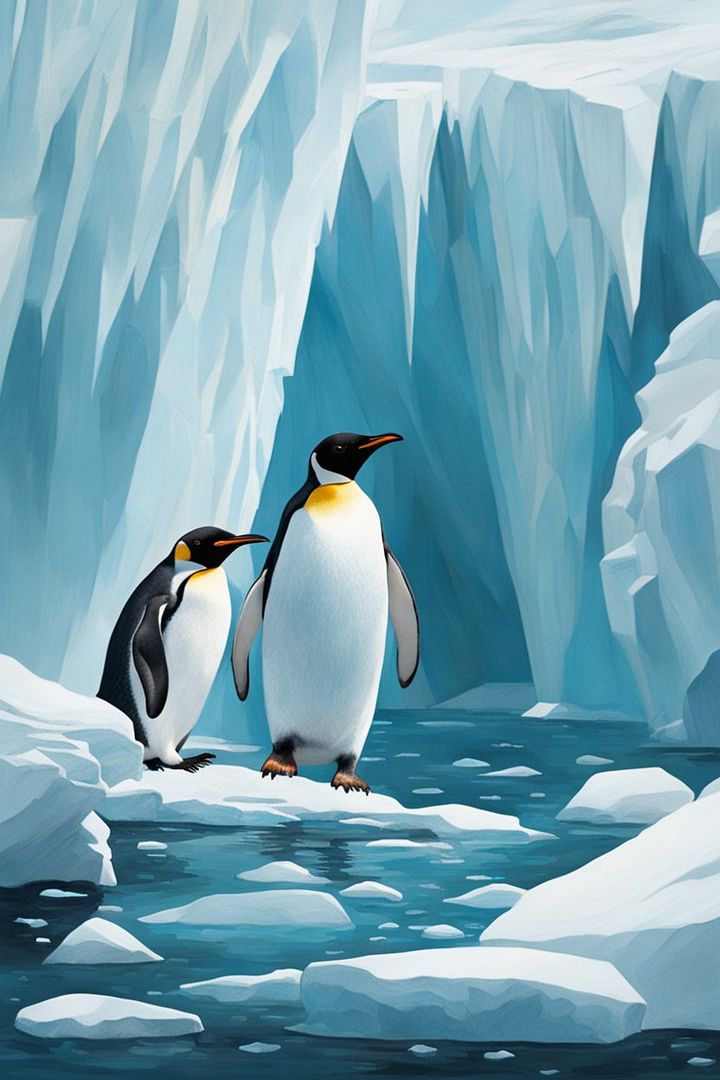 penguin in iceberg